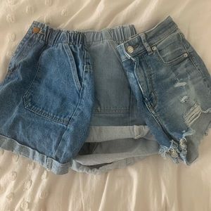 Pack of 3 Denim Shorts - American Eagle and Shein